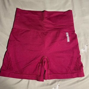 Maroon Gymshark shorts